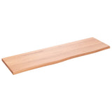 Vidaxl wandschap 100x30x2 cm behandeld massief eikenhout lichtbruin