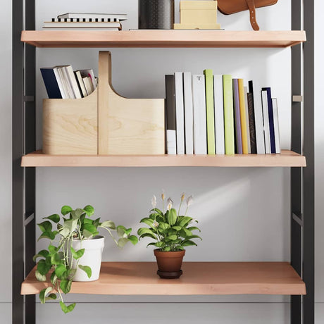 Vidaxl wandschap 100x50x(2-4)cm behandeld massief eikenhout lichtbruin