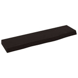 Vidaxl wandschap 40x10x2 cm behandeld massief eikenhout donkerbruin