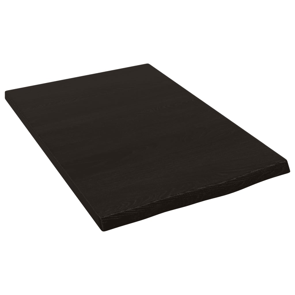 Vidaxl wandschap 40x60x2 cm behandeld massief eikenhout donkerbruin