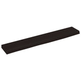 Vidaxl wandschap 60x10x2 cm behandeld massief eikenhout donkerbruin