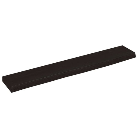 Vidaxl wandschap 60x10x2 cm behandeld massief eikenhout donkerbruin