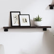 Vidaxl wandschap 60x10x2 cm behandeld massief eikenhout donkerbruin
