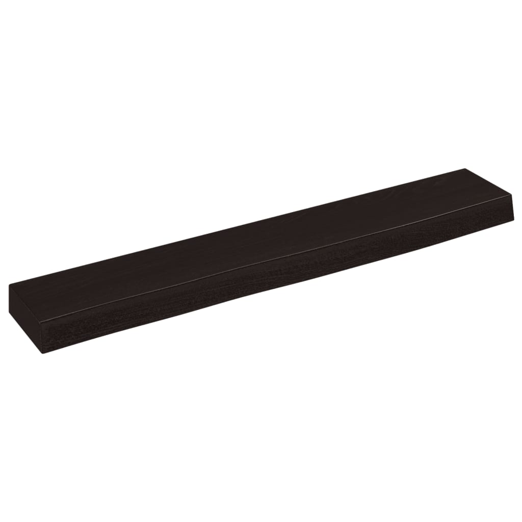 Vidaxl wandschap 60x10x4 cm behandeld massief eikenhout donkerbruin