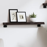 Vidaxl wandschap 60x10x4 cm behandeld massief eikenhout donkerbruin