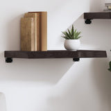 Vidaxl wandschap 60x40x(2-6)cm behandeld massief eikenhout donkerbruin