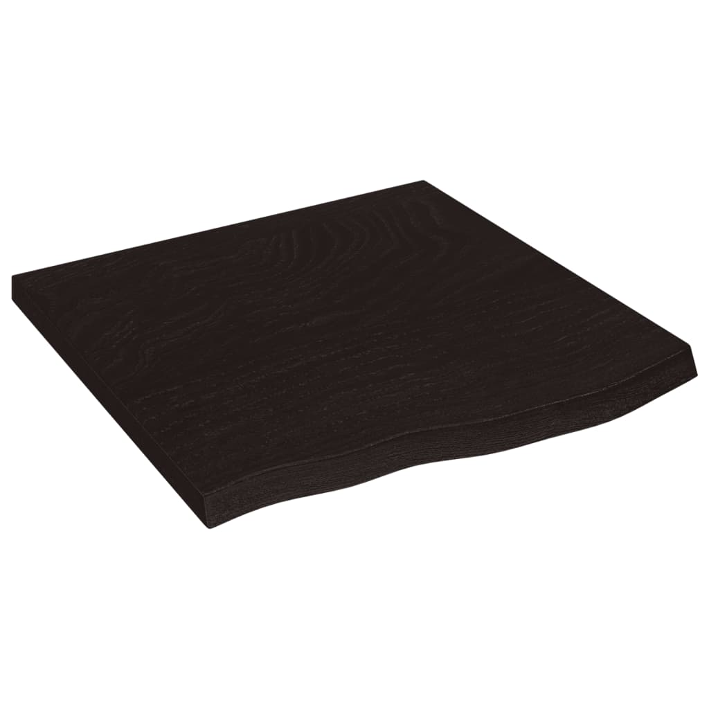 Vidaxl wandschap 60x60x(2-4)cm behandeld massief eikenhout donkerbruin