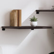 Vidaxl wandschap 60x60x(2-4)cm behandeld massief eikenhout donkerbruin