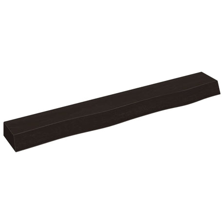 Vidaxl wandschap 80x10x6 cm behandeld massief eikenhout donkerbruin