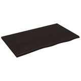 Vidaxl wandschap 100x60x2 cm behandeld massief eikenhout donkerbruin