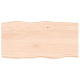 Vidaxl tafelblad natuurlijke rand 80x40x(2-6) cm massief eikenhout
