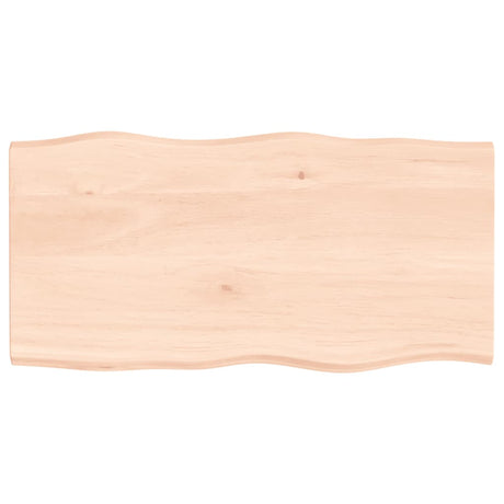 Vidaxl tafelblad natuurlijke rand 100x50x2 cm massief eikenhout