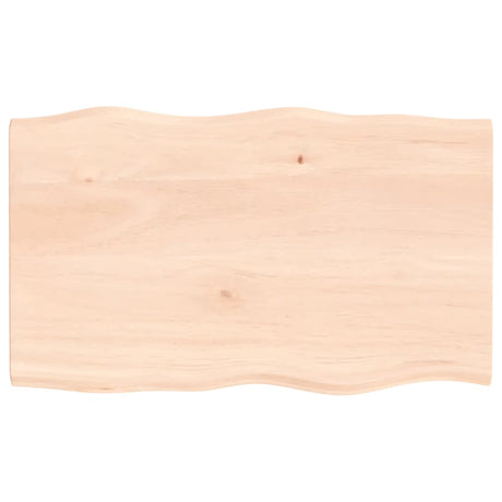 Vidaxl tafelblad natuurlijke rand 100x60x2 cm massief eikenhout
