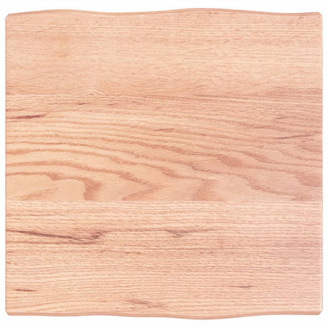 Vidaxl tafelblad natuurlijke rand 40x40x2 cm eikenhout lichtbruin