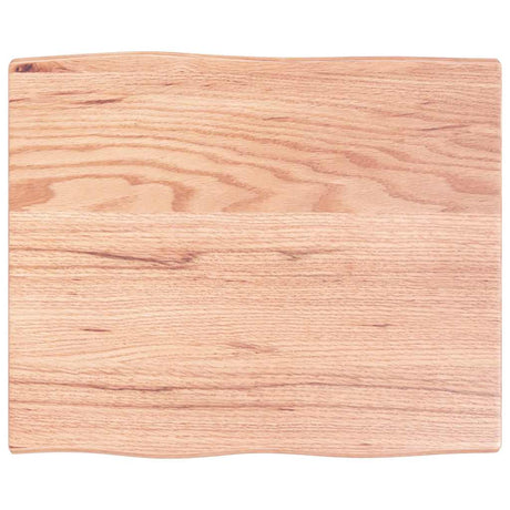 Vidaxl tafelblad natuurlijke rand 60x50x2 cm eikenhout lichtbruin