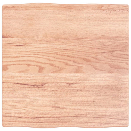 Vidaxl tafelblad natuurlijke rand 60x60x2 cm eikenhout lichtbruin