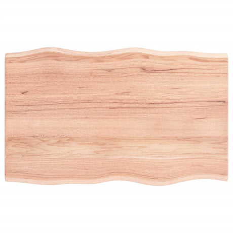Vidaxl tafelblad natuurlijke rand 80x50x2 cm eikenhout lichtbruin