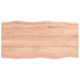 Vidaxl tafelblad natuurlijke rand 100x50x(2-6)cm eikenhout lichtbruin
