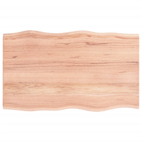 Vidaxl tafelblad natuurlijke rand 100x60x2 cm eikenhout lichtbruin