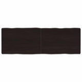 Vidaxl tafelblad natuurlijke rand 120x40x(2-6)cm eikenhout donkerbruin
