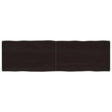 Vidaxl tafelblad natuurlijke rand 140x40x(2-4)cm eikenhout donkerbruin