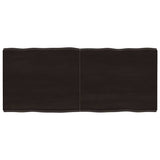 Vidaxl tafelblad natuurlijke rand 140x60x(2-6)cm eikenhout donkerbruin