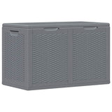 Vidaxl tuinbox 180 l pp rattan grijs