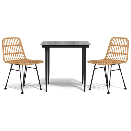 Vidaxl 3-delige tuinset poly rattan