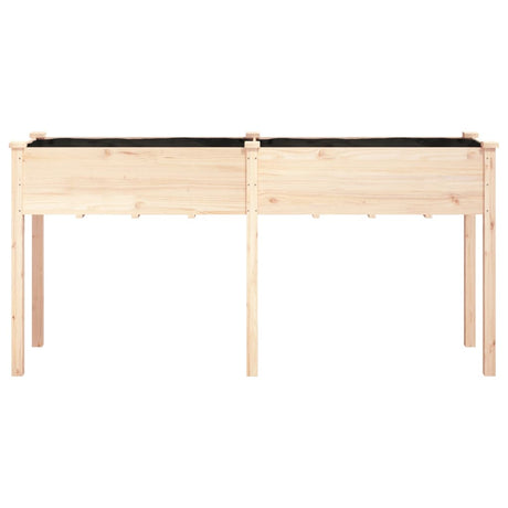 Donica Vidaxxl z podszewką 161x45x76 cm z litego drewna sosnowego