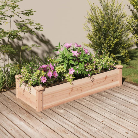 Donica Vidaxx podniesiona z podszewką 120x45x25 cm z litego drewna sosnowego