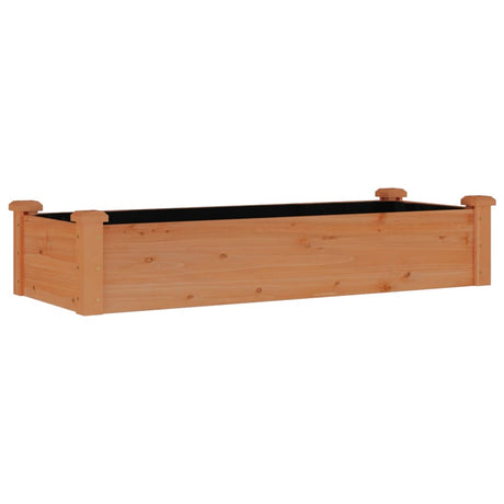 Donica Vidaxx podniesiona z podszewką 120x45x25 cm drewno sosnowe w kolorze brązowym