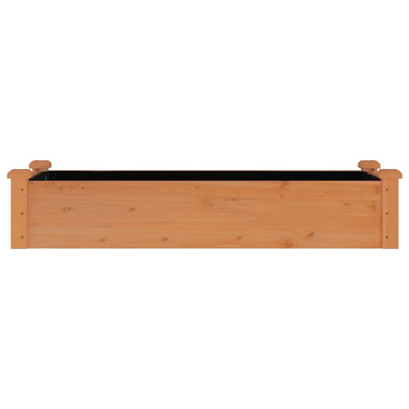 Donica Vidaxx podniesiona z podszewką 120x45x25 cm drewno sosnowe w kolorze brązowym