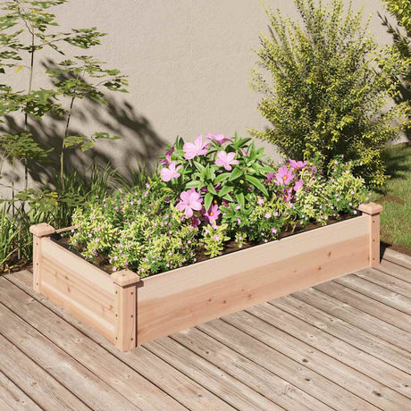 Donica Vidaxx podniesiona z podszewką 120x60x25 cm z litego drewna sosnowego