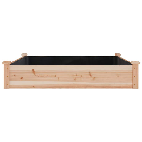 Donica VidaXL podniesiona z podszewką 120x120x25 cm z litego drewna sosnowego