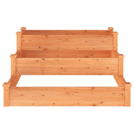 Donica Vidaxx podniesiona 120x120x56 cm z litego drewna sosnowego w kolorze brązowym