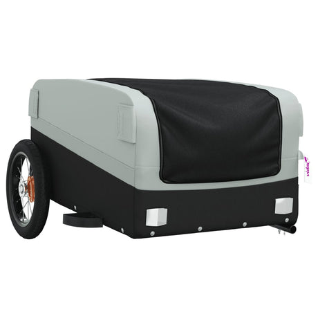 Przyczepa rowerowa vidaxl 30 kg żelaza czarna i szarość