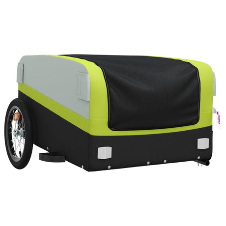 Vidaxl Rower Trailer 45 kg żelaza czarna i zielona