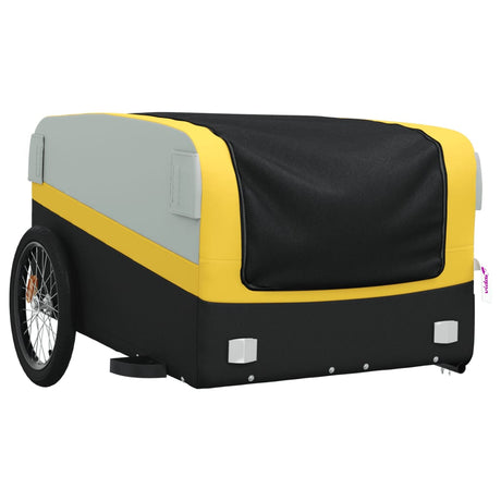 Przyczepa rowerowa vidaxl 45 kg żelaza czarno -żółta