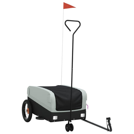 Przyczepka rowerowa Vidaxxl 30 kg, żelazna, czarno-szara