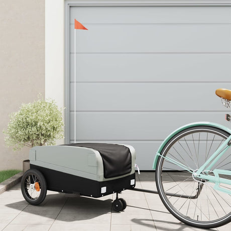 Przyczepka rowerowa Vidaxxl 30 kg, żelazna, czarno-szara
