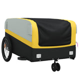 Przyczepa rowerowa vidaxl 45 kg żelaza czarno -żółta