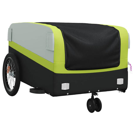 Vidaxl Rower Trailer 45 kg żelaza czarna i zielona