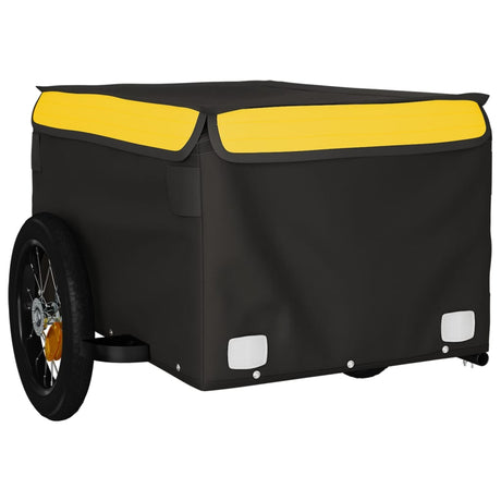 Przyczepa rowerowa vidaxl 30 kg żelaza czarno -żółta