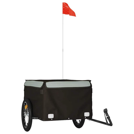 Przyczepka rowerowa Vidaxxl 45 kg, żelazna, czarno-szara