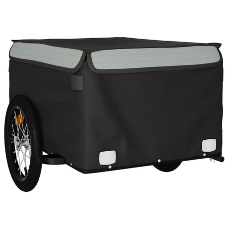 Przyczepka rowerowa Vidaxxl 45 kg, żelazna, czarno-szara