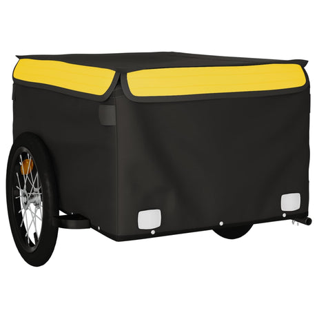 Przyczepa rowerowa vidaxl 45 kg żelaza czarno -żółta