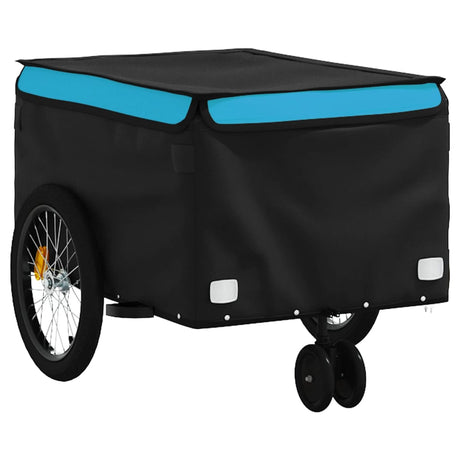 Przyczepka rowerowa VidaXL 30 kg, żelazna, czarno-niebieska