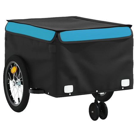 Przyczepka rowerowa VidaXL 45 kg, żelazna, czarno-niebieska