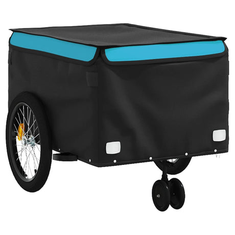 Przyczepka rowerowa VidaXL 45 kg, żelazna, czarno-niebieska