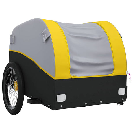 Przyczepa rowerowa vidaxl 45 kg żelaza czarno -żółta